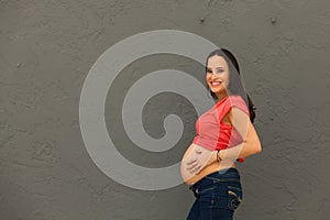 Pretty pregnant woman