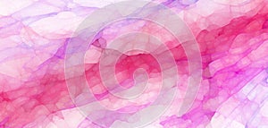 Pretty purple and pink marbled glassy texture design with abstract watercolor style splashes and blotches in soft abstract backgro