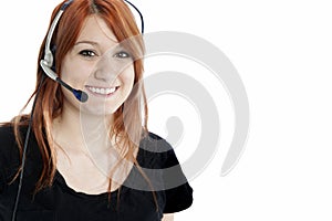 Pretty Redhead Receptionist