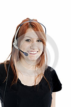 Pretty Redhead Receptionist