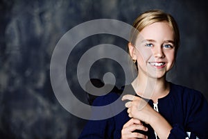 Pretty smiling schoolgirl