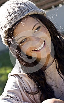 Pretty, smiling teenage girl