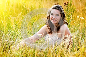 Pretty Teen Girl in Field