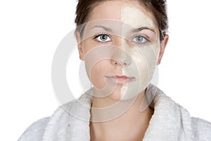 Pretty Teen with Half Face Mask