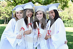 Pretty Teens at Graduation