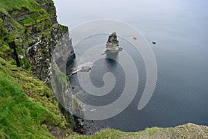 Pretty view from the top of the cliffs of Moher