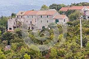 Pretty village Selca on the island of Hvar in Croatia