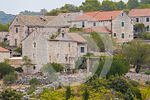 Pretty village Selca on the island of Hvar in Croatia