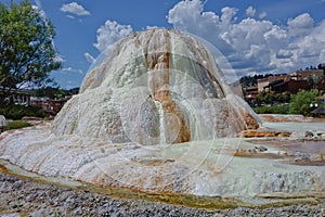 Pretty white mineral spring deposit in Pagosa Springs