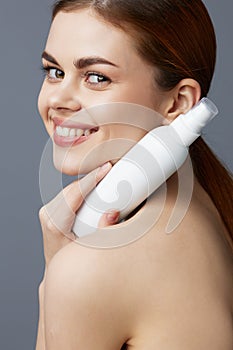 pretty woman body lotion rejuvenation cosmetics  background