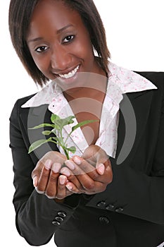 Pretty Woman and Growth Plant