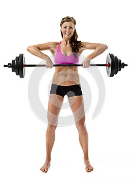 Pretty Woman Lifting Barbell