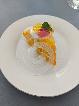 pretty yellow dessert with sweet fla