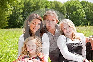 Pretty young family portrait