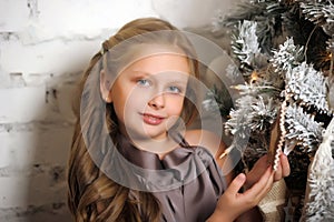 Pretty young girl in Christmas