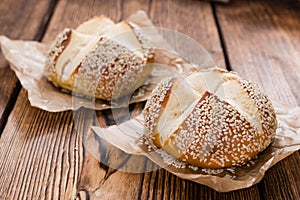 Pretzel Rolls with Sesame