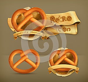 Pretzel vector icons