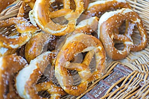 Pretzels on a market