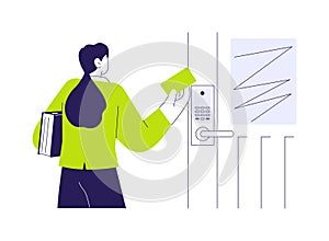 Prevent data leakage abstract concept vector illustration.