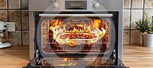 Prevent microwave oven burning problems caused by electrical breakdown or short circuits