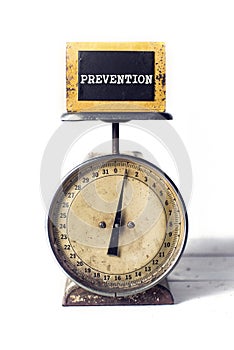 Prevention on an antique scale photo