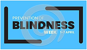 Prevention of blindness week 1 to 7 april