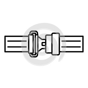 Prevention seatbelt icon, outline style