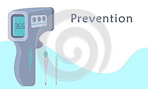 Prevention text on white backdrop with copy space