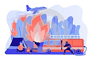 Prevention of wildfire concept vector illustration