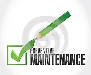 preventive maintenance check mark sign photo