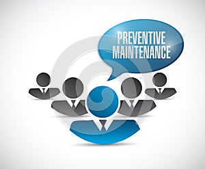 preventive maintenance people sign concept