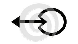 Previous Back: Circular Left-Pointing Arrow, Navigation Icon, vector design Generative AI