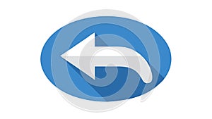 Previous Left Arrow Navigation Flat Design UI UX Icon, vector design Generative AI