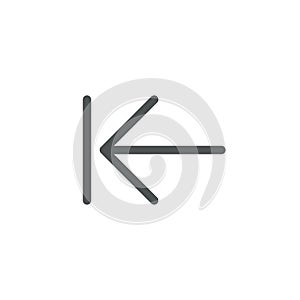 Previous step flat color ui icon