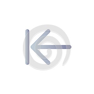 Previous step flat gradient color ui icon