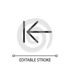 Previous step pixel perfect linear ui icon