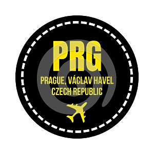 PRG Prague airport symbol icon