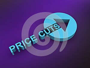 price cuts word on purple