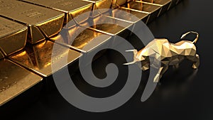 Rising gold prices on the stock market