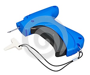 Price Label Tagging Clothes Tag Gun. 3D rendering photo