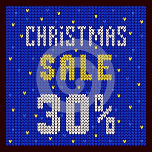 Price lists, discount template. Christmas Offer Discount 30 blue