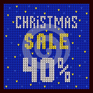 Price lists, discount template. Christmas Offer Discount 40 blue
