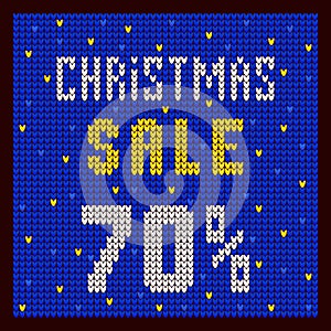Price lists, discount template. Christmas Offer Discount 70 blue