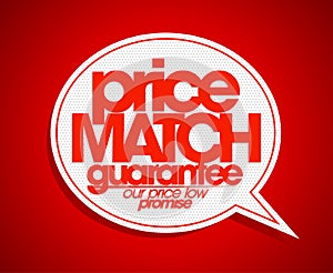 Price match guarantee bubble.