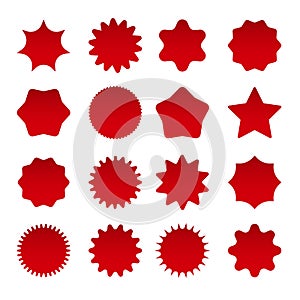 Price red star burst shapes photo