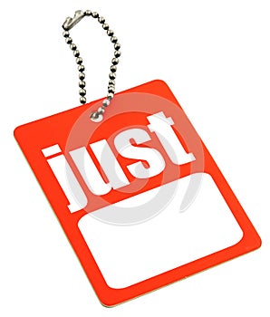 Price tag with copy space