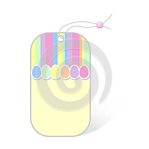 Price tag with easter pattern