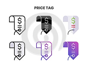 Price Tag icons set with different styles.