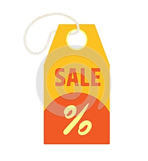 Price tag isolated icon. Seasonal discounts and sales