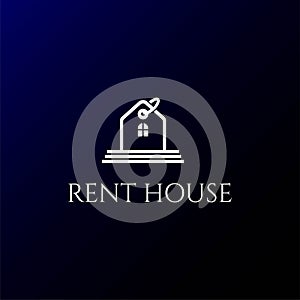 Price Tag Label Sale Buy Rent House Apartment Real Estate Business Logo Design Vector
